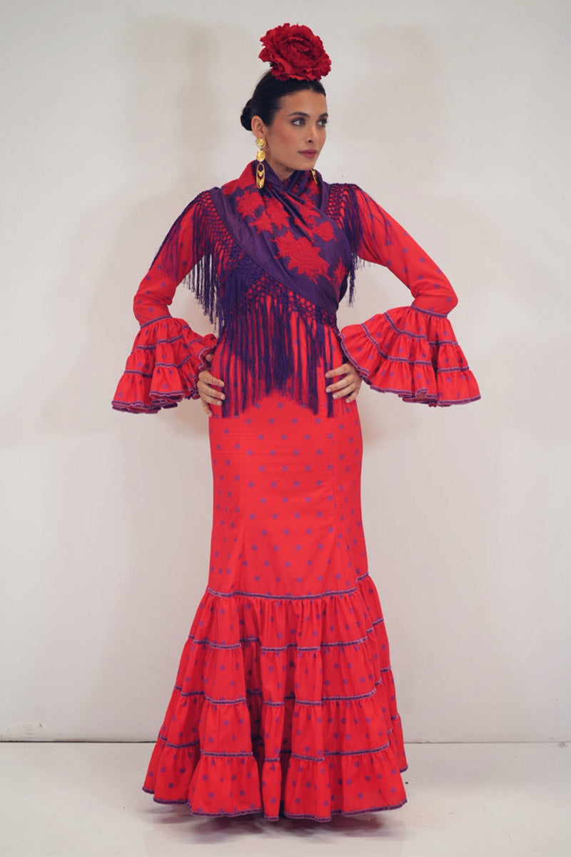 Modelo Lola Rojo y Morado