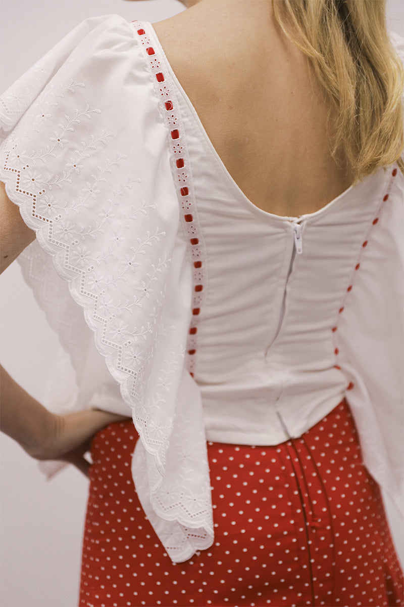 Camisa tira bordada grande