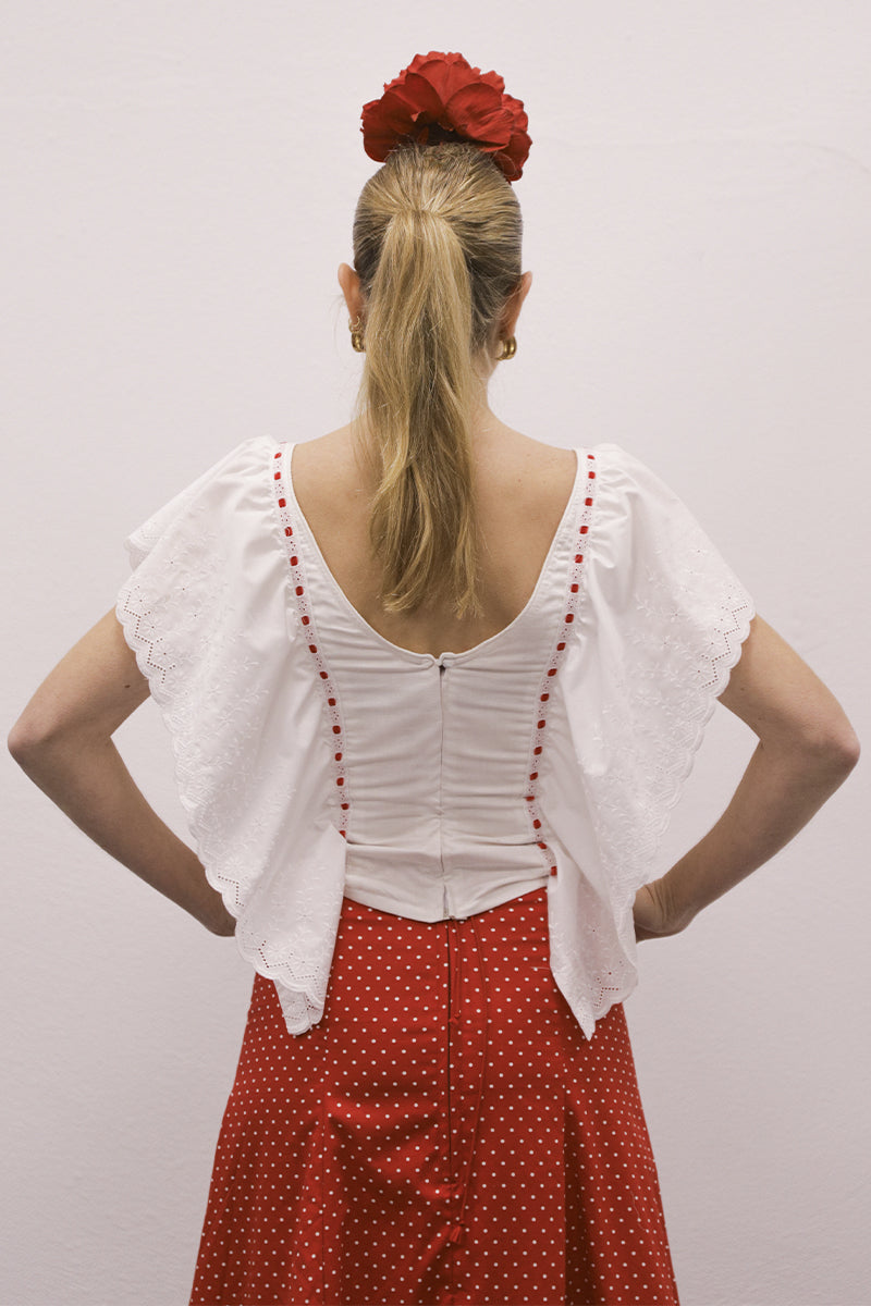 Camisa tira bordada grande