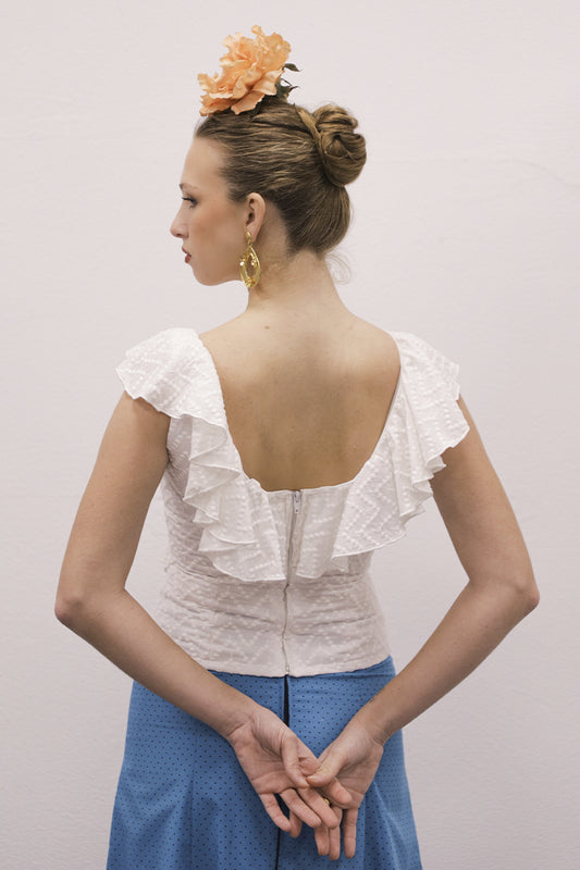 Camisa bordada cruzada