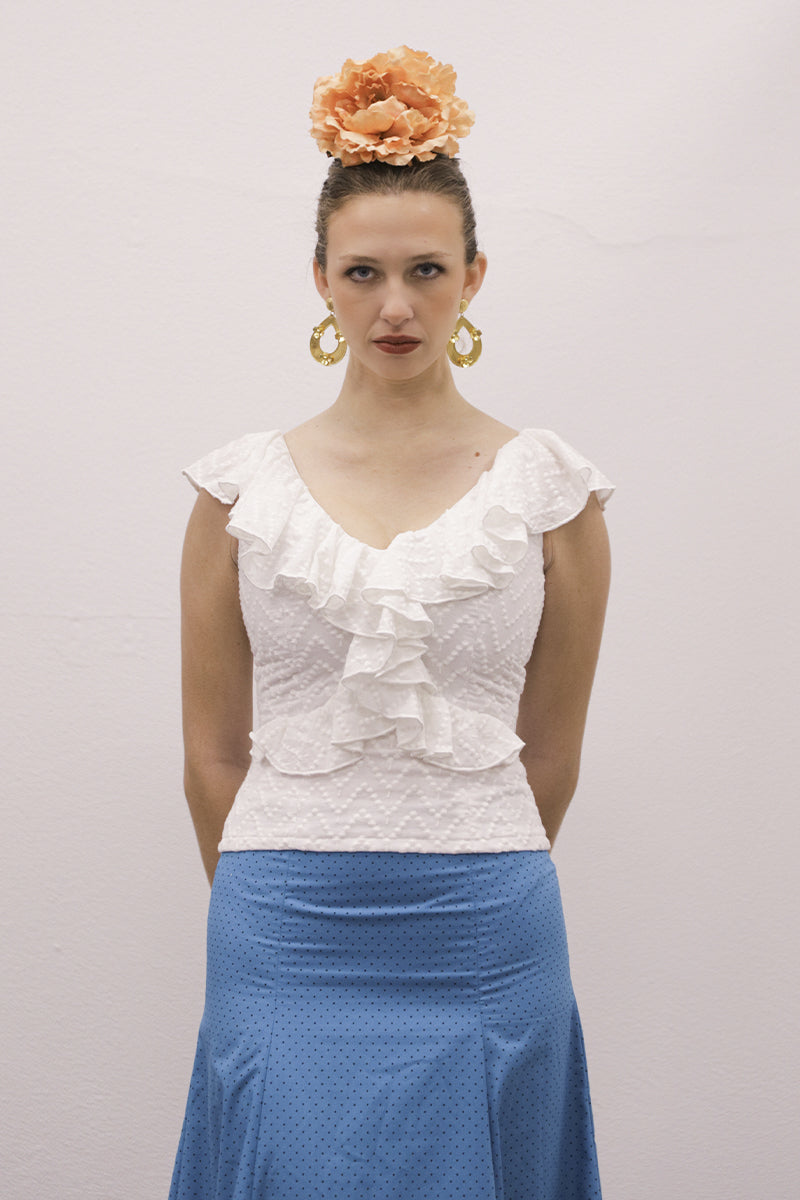 Camisa bordada cruzada