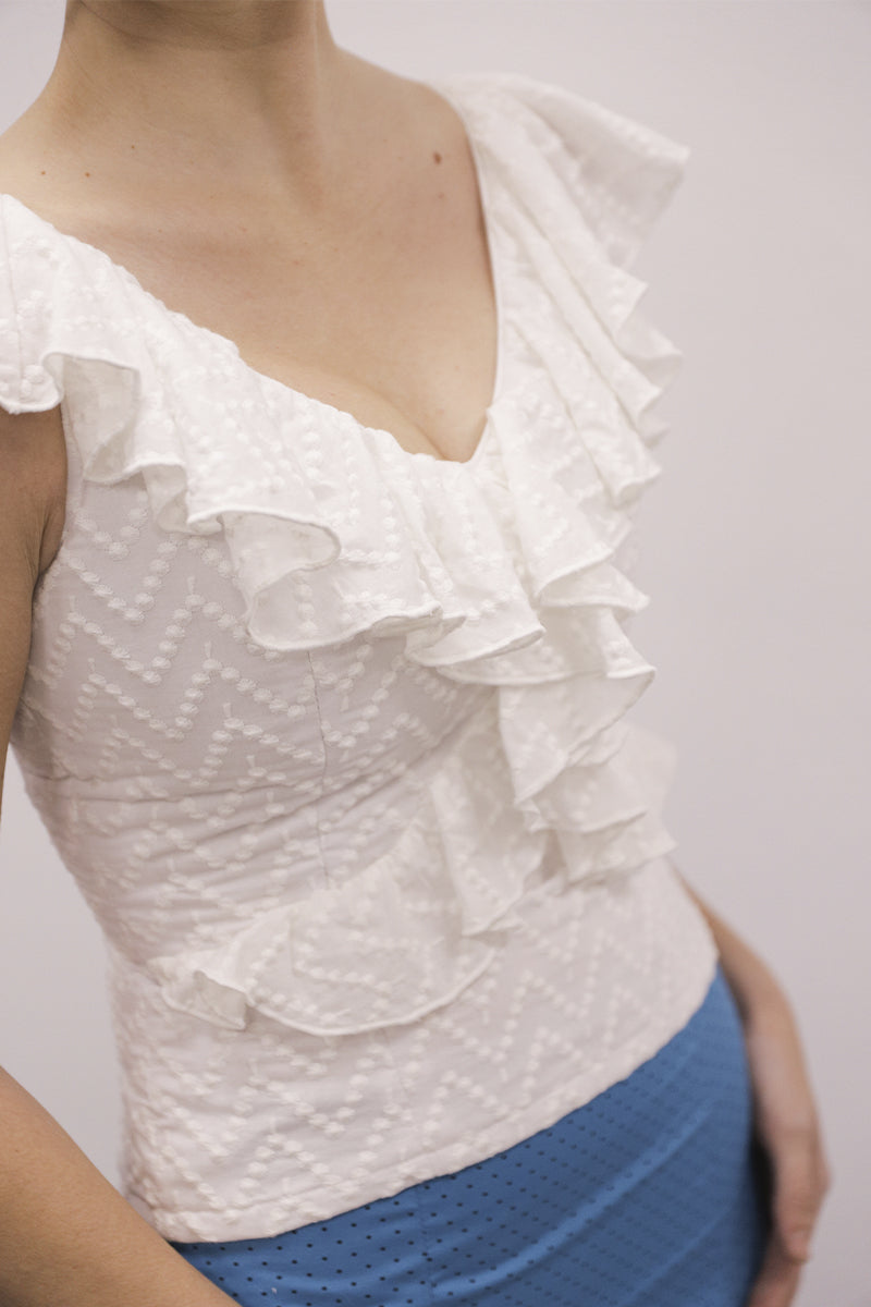 Camisa bordada cruzada